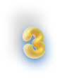 3d rendered yellow numbers symbols set 3